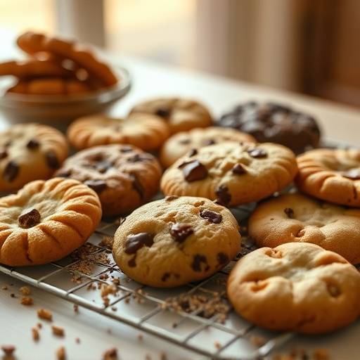 Illustrazione di diversi tipi di cookie